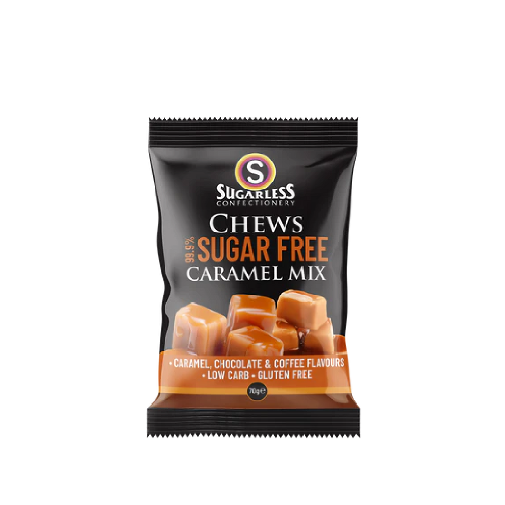 Sugarless Confectionery - Caramel Mix Flavour Chews (70g) (20/carton)