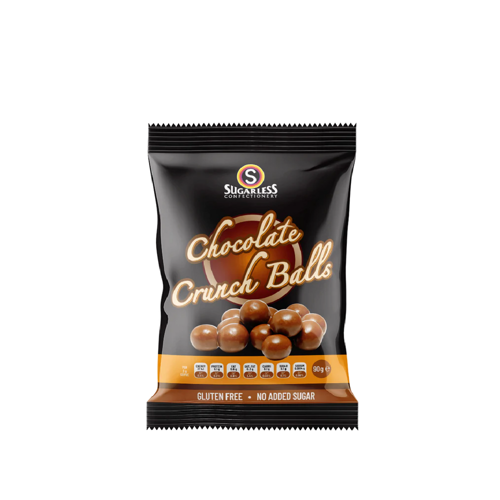 Sugarless Confectionery - Chocolate Crunch Balls (90g) (20/carton)