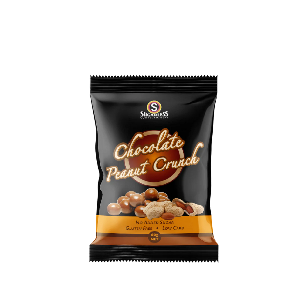 Sugarless Confectionery - Chocolate Peanut Crunch Balls (60g) (20/carton)