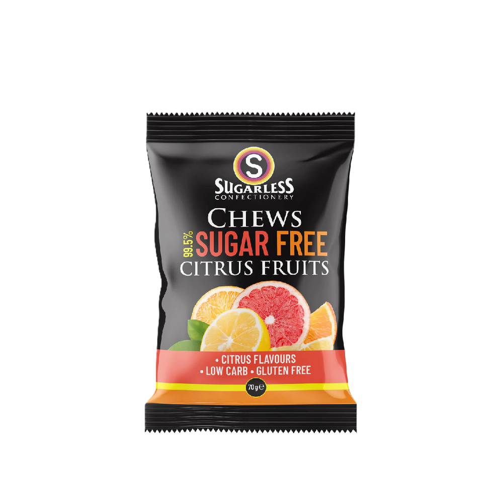 Sugarless Confectionery - Citrus Flavour Chews (70g) (20/carton)