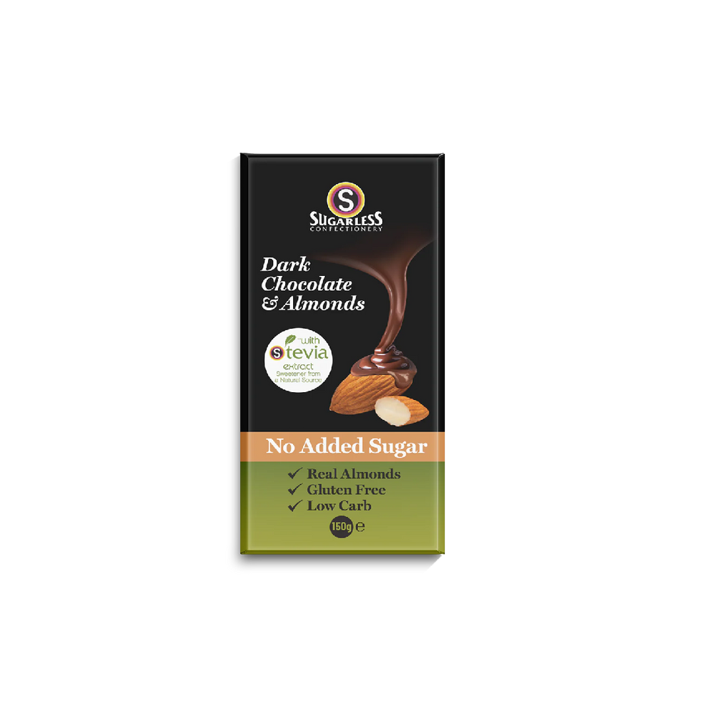 Sugarless Confectionery - Dark Chocolate Almonds (150g) (12/carton)