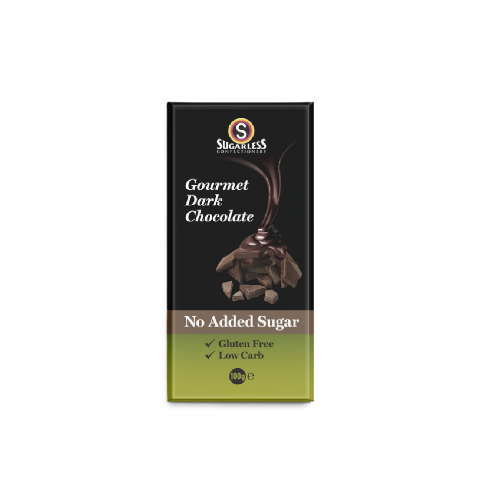 Sugarless Confectionery - Gourmet Dark Chocolate (100g) (12/carton)