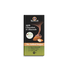 Sugarless Confectionery - Milk Chocolate & Almonds (150g) (12/carton)