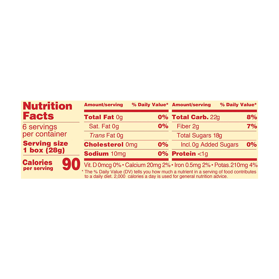 Sunmaid - Raisins (30g) - Nutritional Information