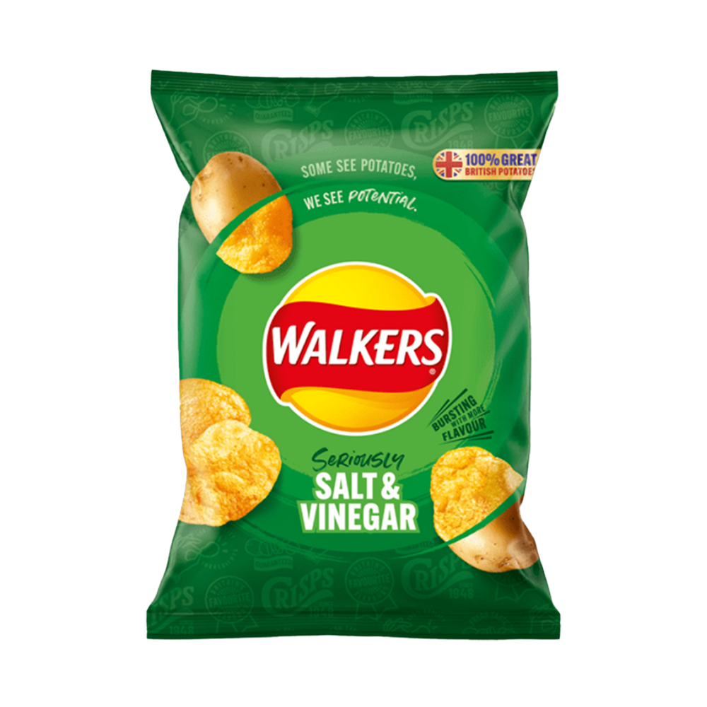 Walkers - Salt & Vinegar Crisps (32.5g) (30/Carton)