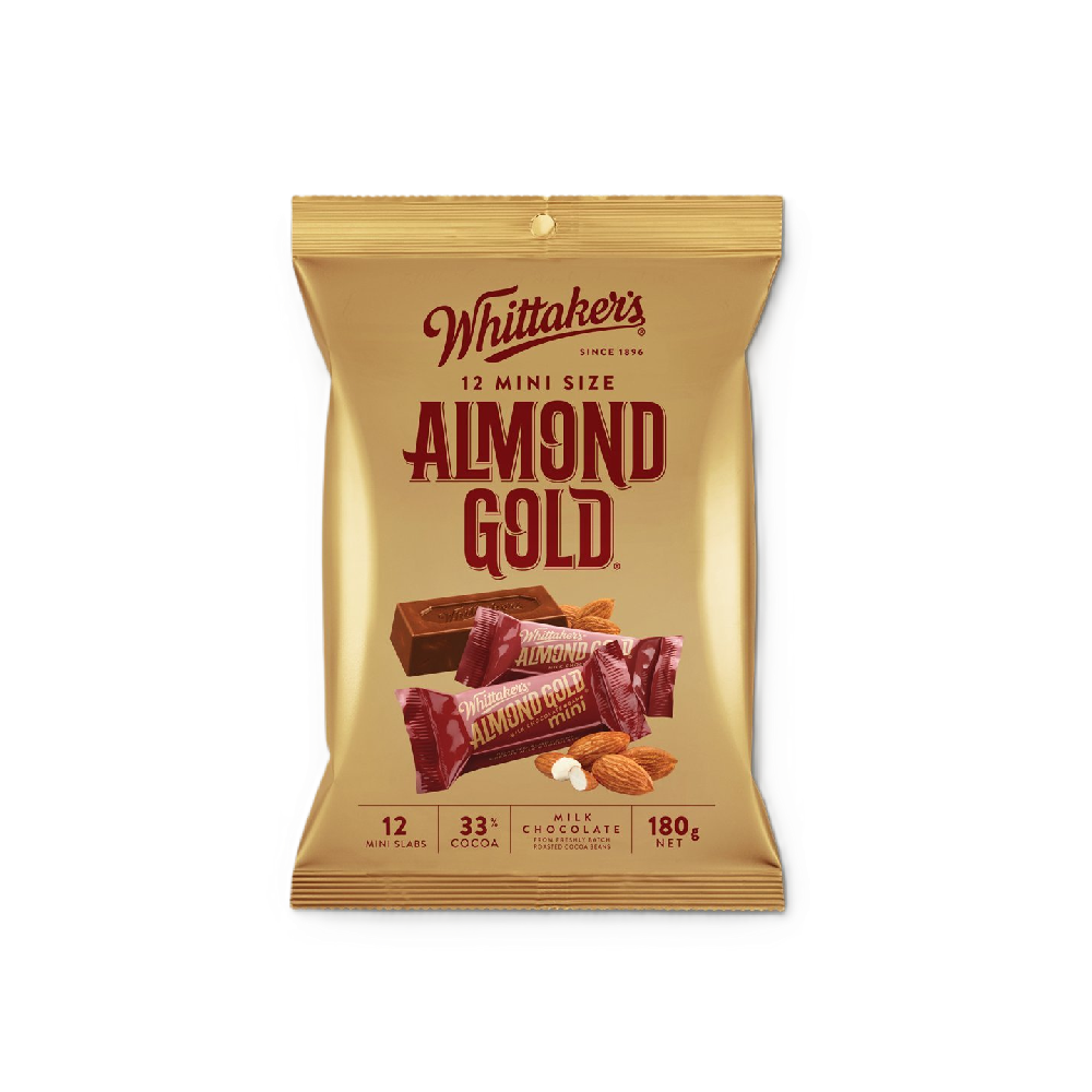 Whittaker's - Almond Gold Mini Slab (180g) (12/carton)