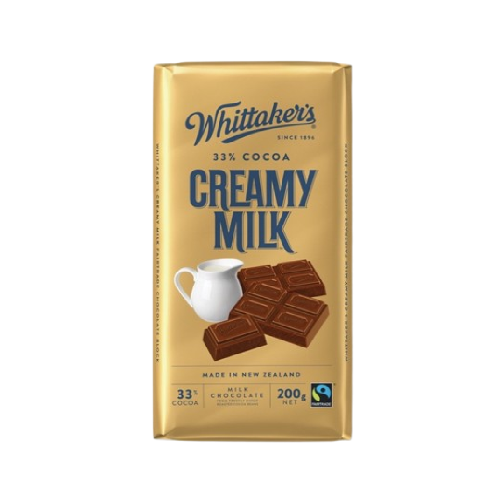 Whittaker's - Creamy Milk Chocolate Block (200g) (14/carton)