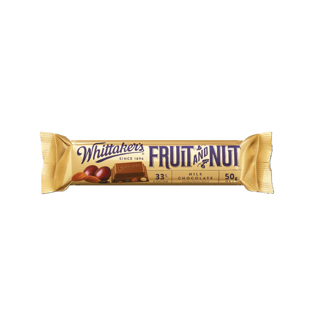 Whittaker's - Fruit & Nut Chocolate Bar (50g) (6/carton)