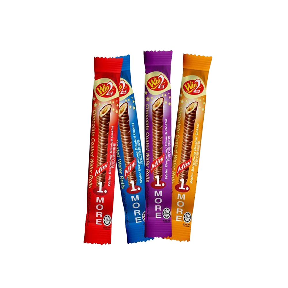 Win2 - Chocolate Coated Wafer Rolls (5g) (480/carton)