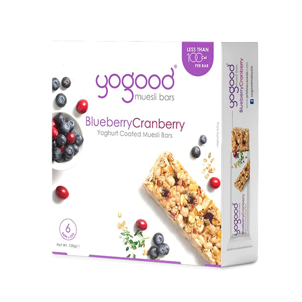 Yogood - Blueberry & Cranberry Yoghurt Coated Muesli Bars (6/bars) (138g)