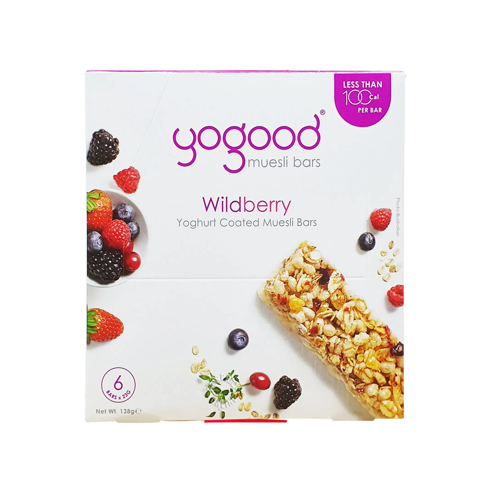 Yogood - Wildberry Yoghurt Coated Muesli Bars (6/pack) (138g)