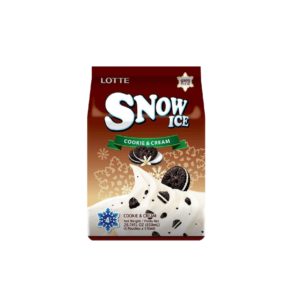 Lotte - Snow Ice Cookie & Cream (5/pack) (170ml) (4/carton)