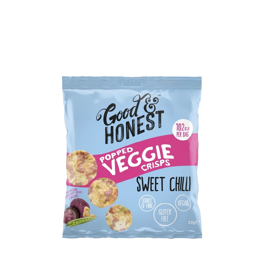 Good & Honest - Popped Veggie Protein Crisps Sweet Chilli (23g) (24/carton)