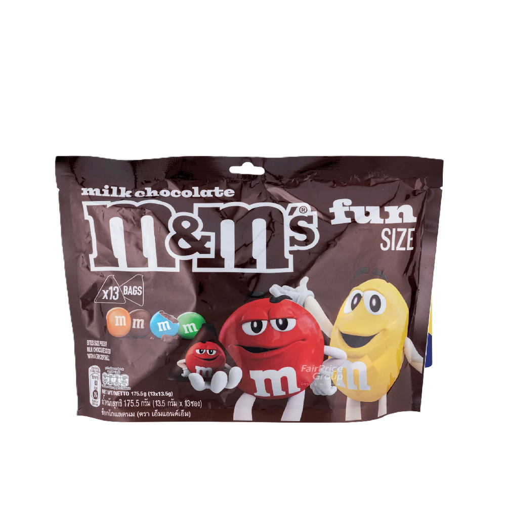 M&M's - Fun Size Milk Chocolate (13/pack) (175.5g) (24/carton)