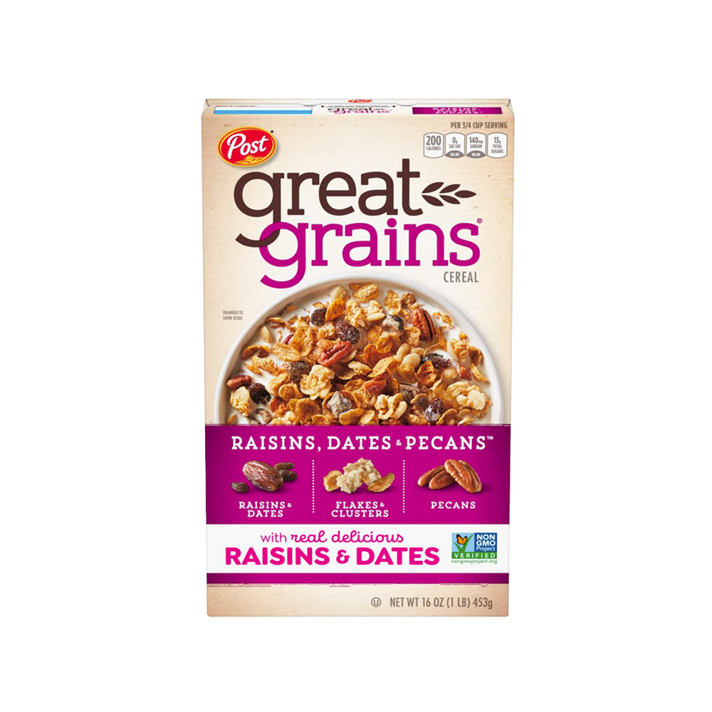 Post - Great Grains Raisin, Dates & Pecan (453g) (12/carton)