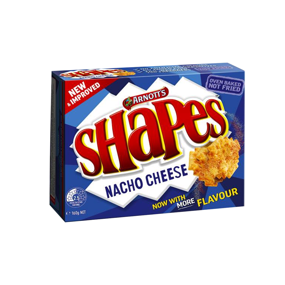 Arnott's Shapes- Nacho Cheese Biscuits (150g) – TastySnackAsia