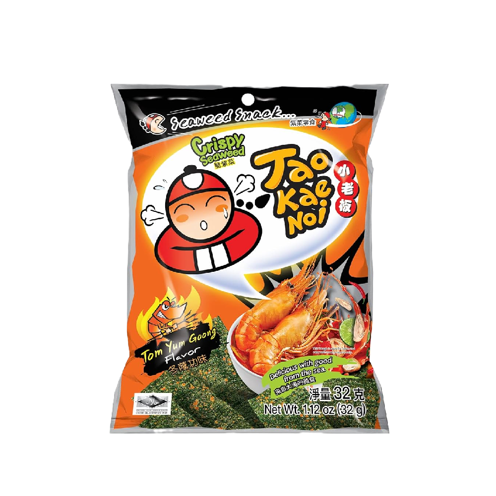 Tao Kae Noi - Tom Yum Flavoured Seaweed (20/pack) (32g) (20/carton)