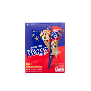 Lotte - World Cone Vanilla (5/pack) (160ml) (5/carton)