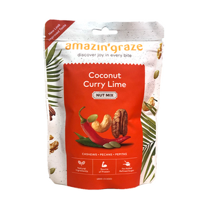 Amazing Graze - Coconut Curry Lime Nut Mix (100g) - Front Side