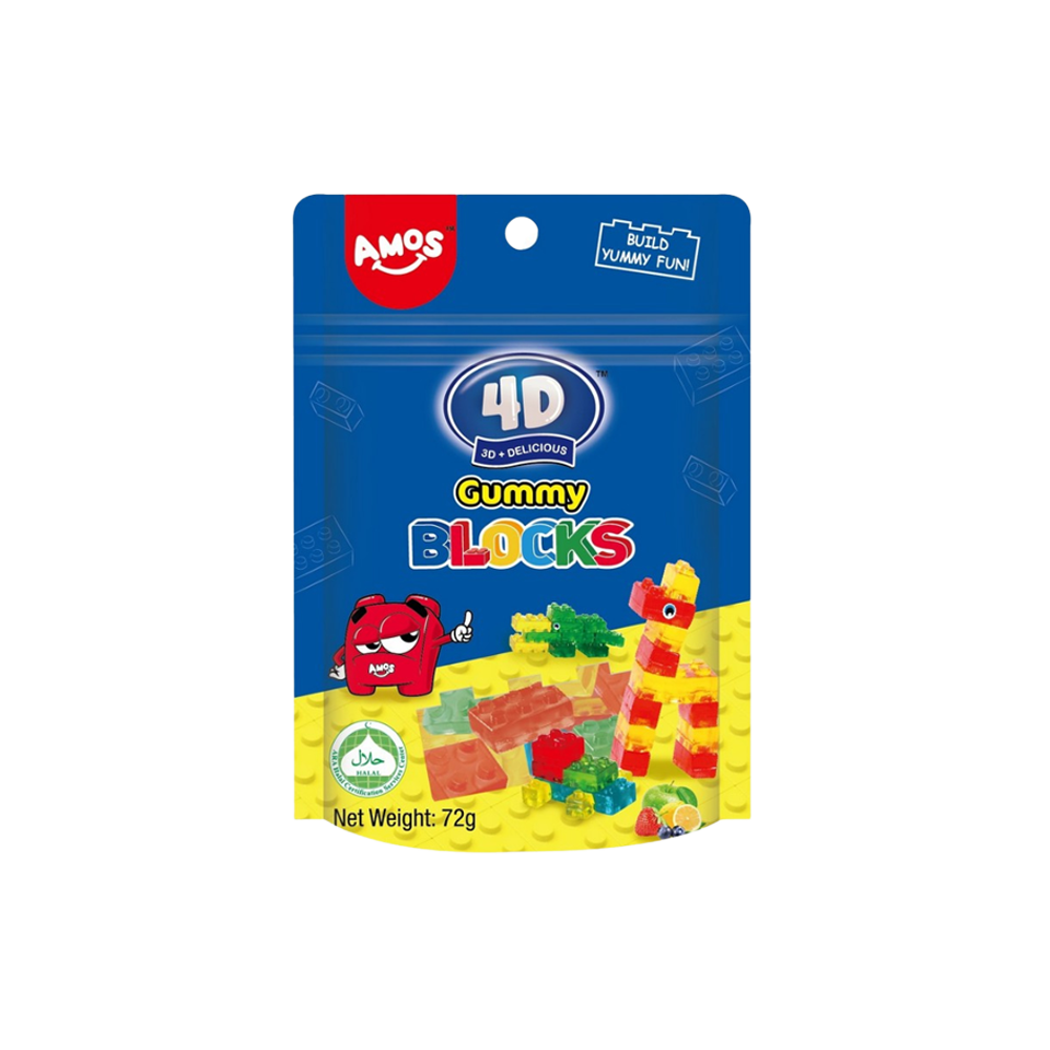 Amos - 4D Gummy Blocks (72g)