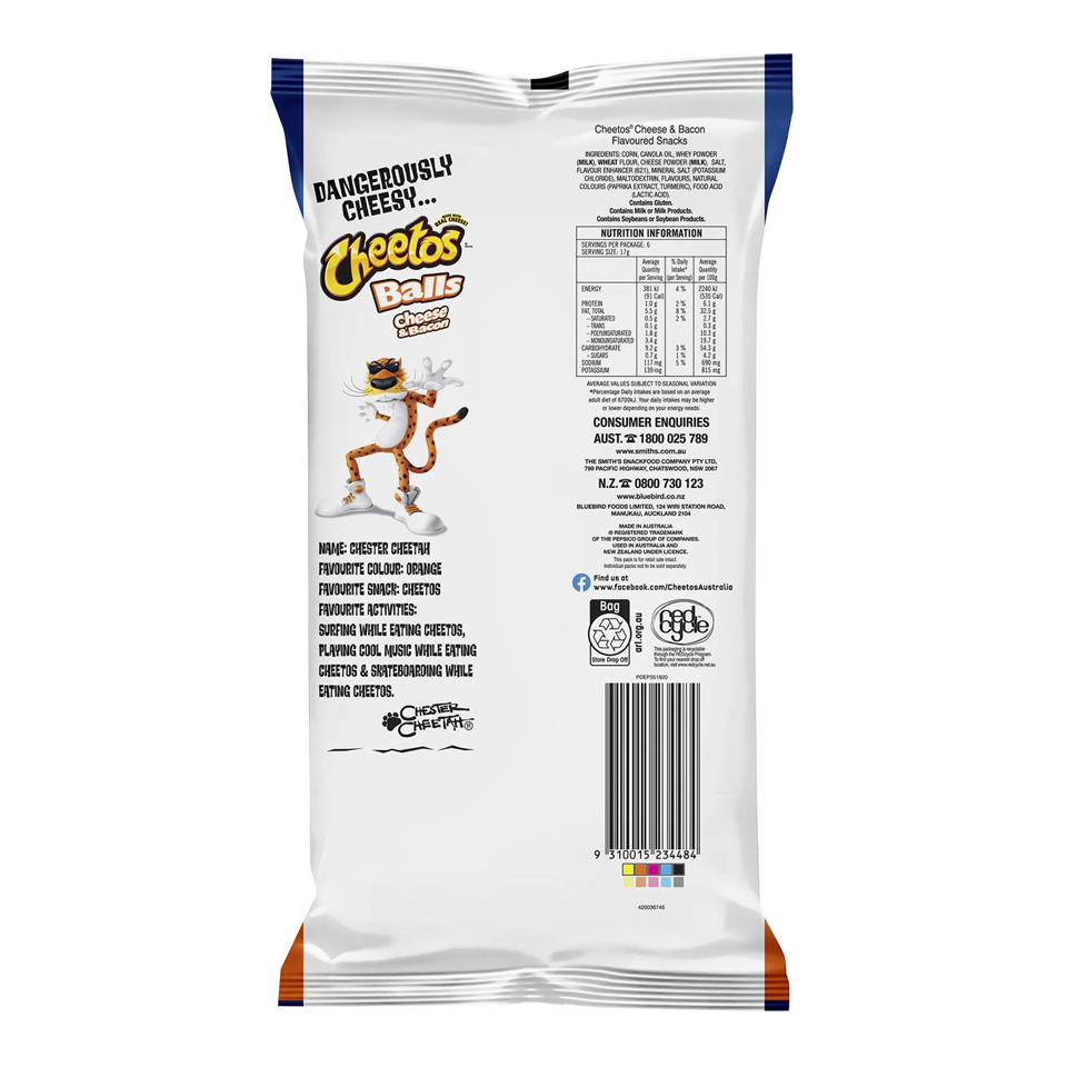 Cheetos - Cheese & Bacon Balls (6/pack) (102g)