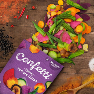 Confetti - Tandoori Curry Veggie Chips (70g) - With Illustrations