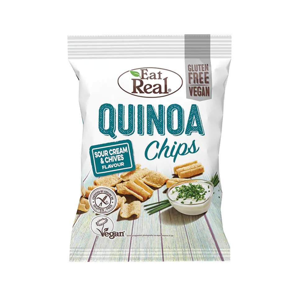 Eat Real - Quinoa Sour Cream And Chives Chips (30g) - Front Side