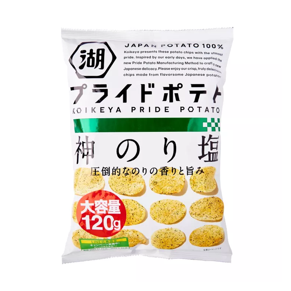 Koiekeya - Big Pack Kaminori Salt Potato Chips (120g) - Front Side