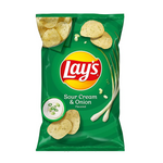 Lays - Sour Cream & Onion Flavoured Potato Chips (184g) (15/carton)