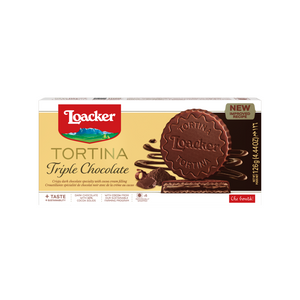 Loacker - Tortina Crispy Triple Chocolate With Cocoa Cream Filling (63g) (3/pack) - Front Side