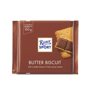 Ritter Sport - Butter Biscuit And Milk Chocolate (100g) - Front Side