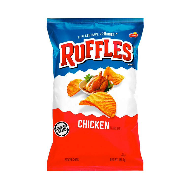 Ruffles - Chicken Flavour Potato Chips (184g) (12/carton)