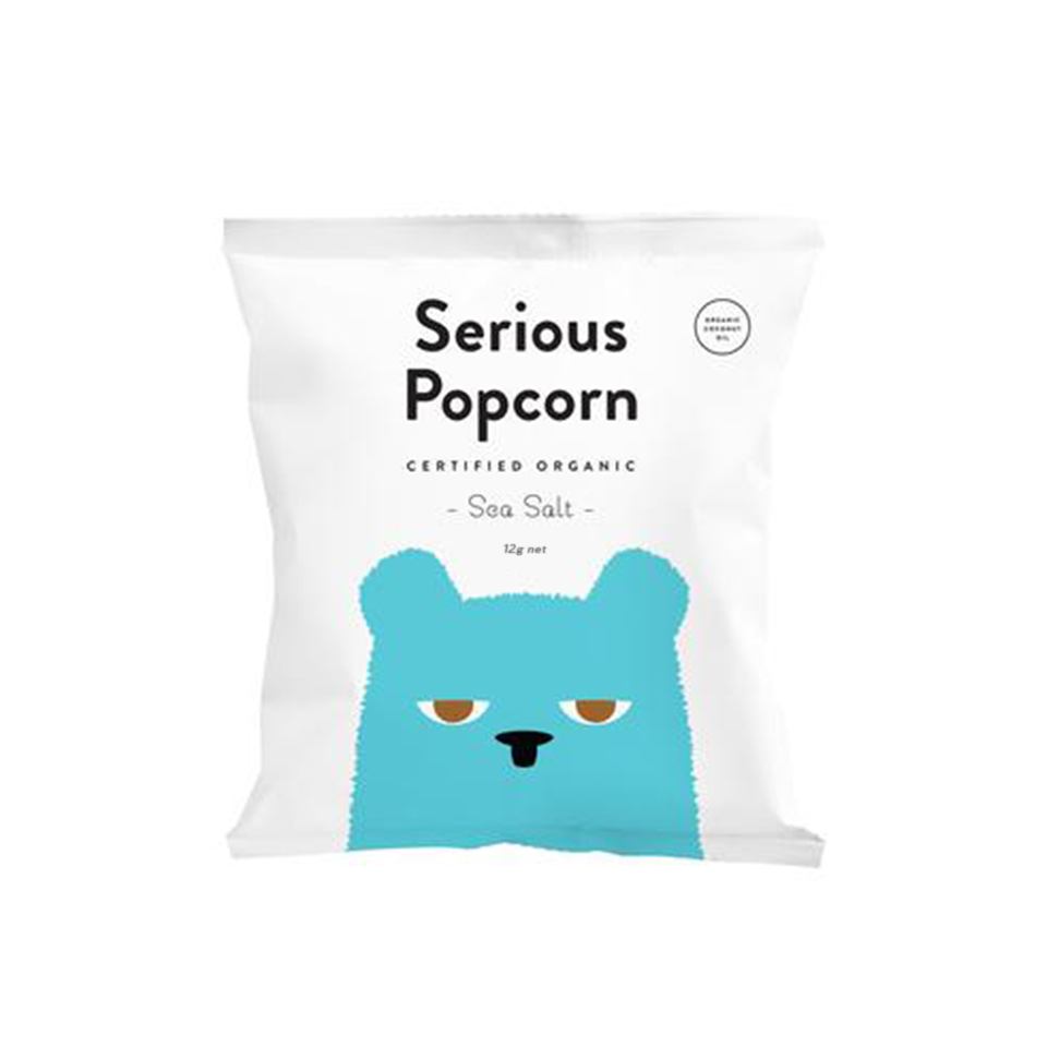 Serious Popcorn - Sea Salt Popcorn (12g) - Front Side