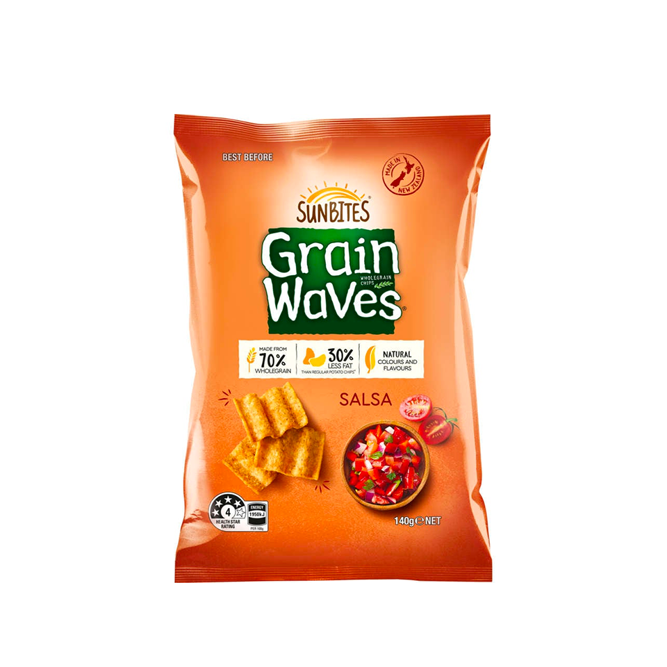 Sunbites - Grainwaves Salsa Wholegrain Chips (140g)